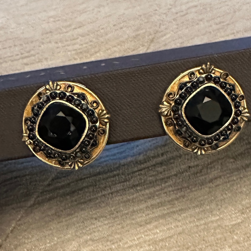 Vintage Michel Golon Gold-Tone Clip Earrings